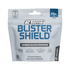 2Toms Blister Shield creates a frictionless, water-resistant barrier to prevent blisters on feet and hands for runners, cyclists, athletes, and anyone breaking in new shoes.