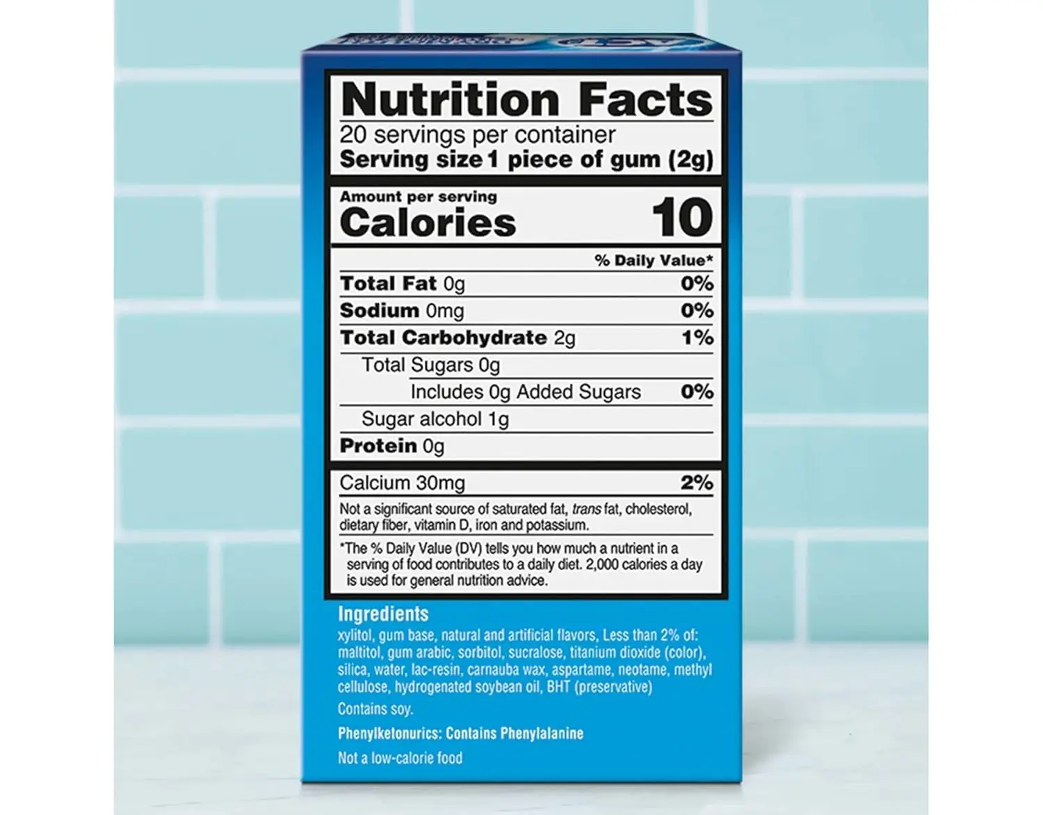 Two packs of sugar-free ACT Dry Mouth Moisturizing Gum in soothing mint flavor that contains Xylitol to relieve dry mouth, freshen breath, and stimulate saliva production.