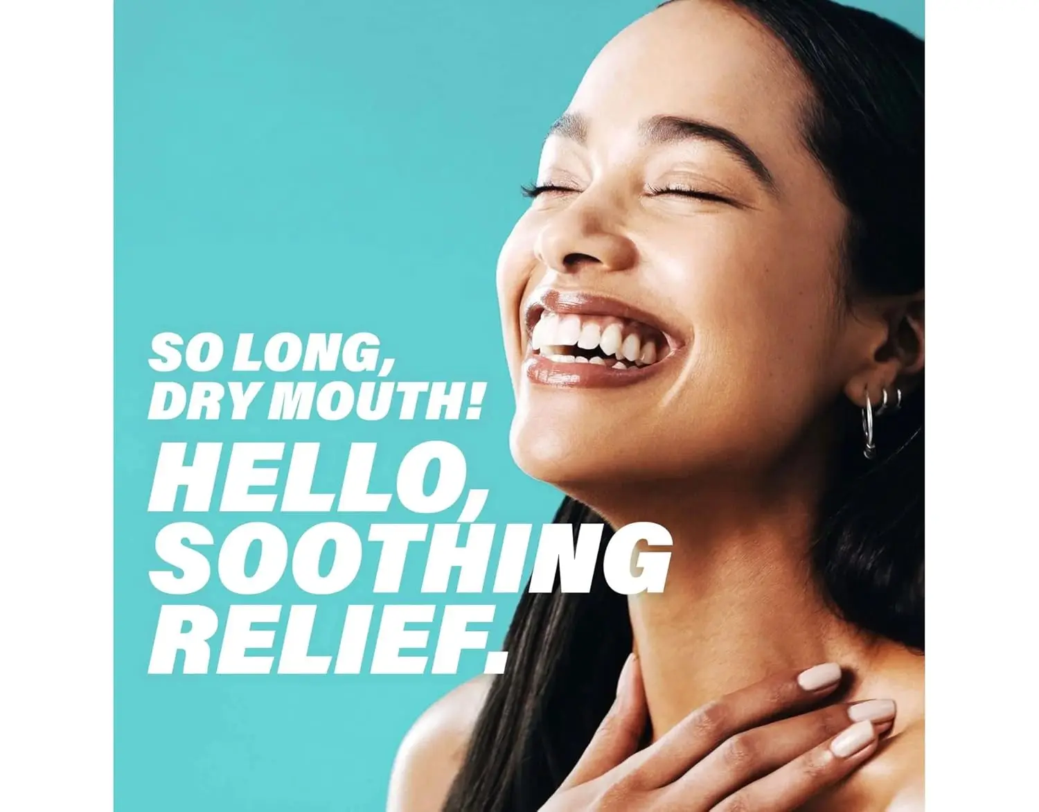 Two packs of sugar-free ACT Dry Mouth Moisturizing Gum in soothing mint flavor that contains Xylitol to relieve dry mouth, freshen breath, and stimulate saliva production.