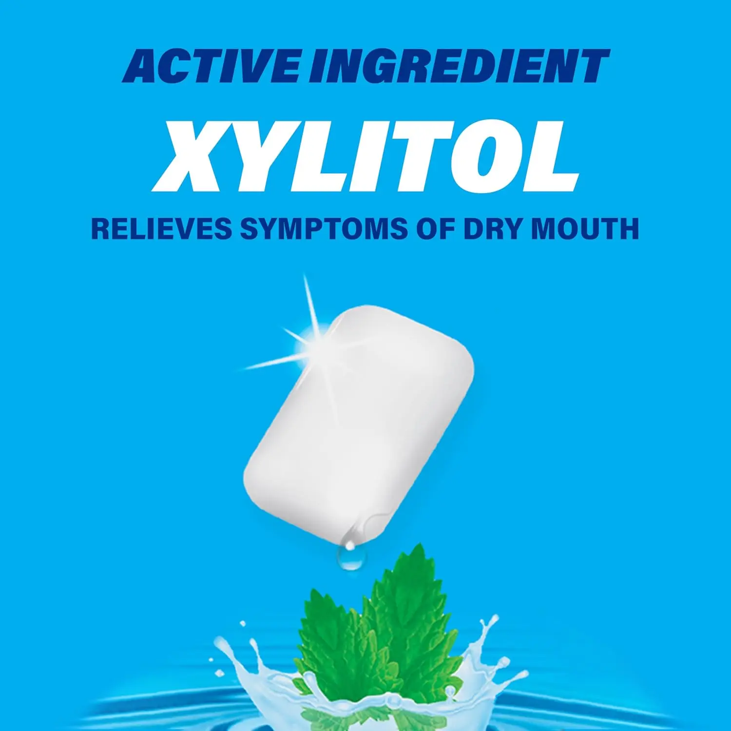 This is a 20-count pack of ACT Dry Mouth Moisturizing Gum with Xylitol in a sugar-free soothing mint flavor.