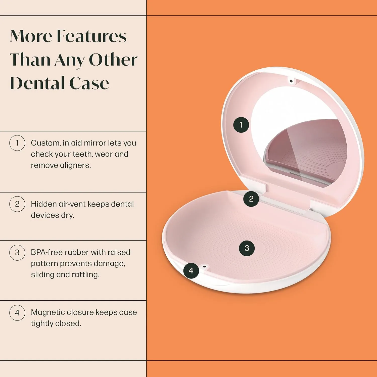Aligner Retainer Case - Mirror & Magnetic Lock - Image 2