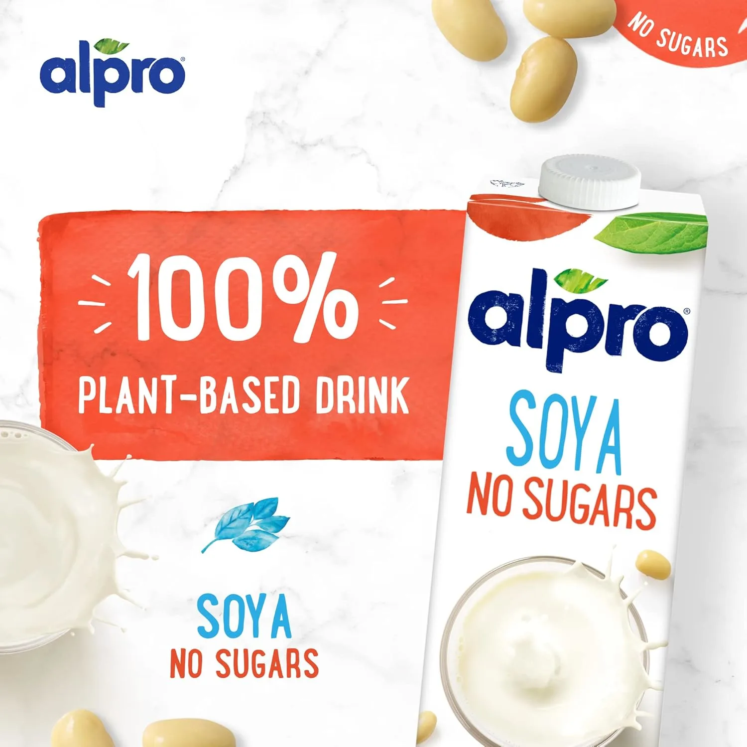 Alpro Soya Unsweetened Drink - Plant-Based & Dairy-Free - Image 3