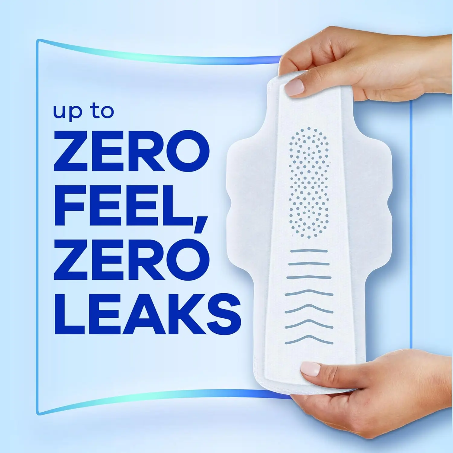 Always Infinity Size 3 unscented pads with FlexFoam for extra heavy flow, offering zero leaks, zero feel, and zero bunching, conforming to your body for comfortable protection.