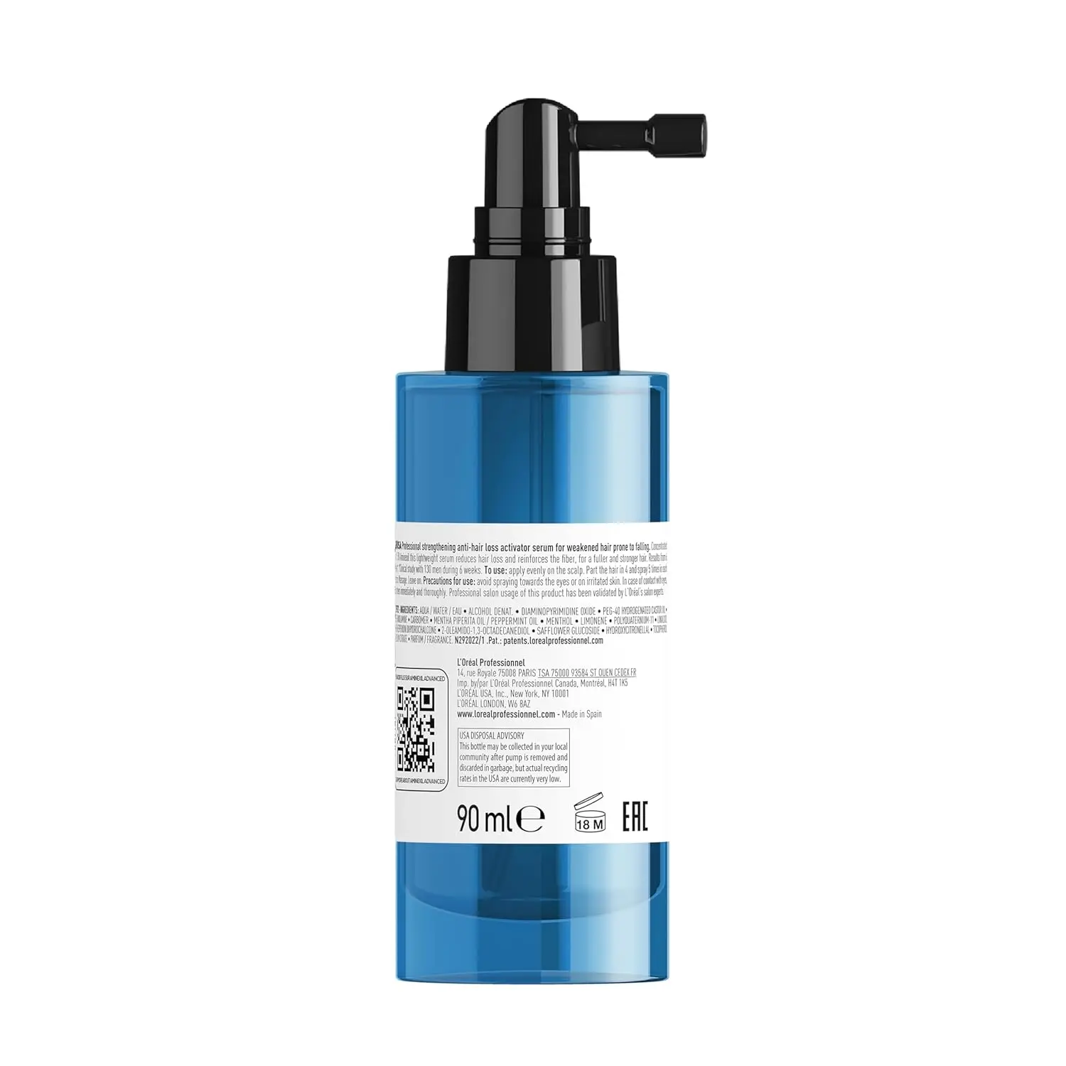 L'Oréal Professionnel Aminexil Advanced serum helps reduce hair loss and strengthens weakened hair prone to falling, thanks to its concentrated 1.5% Aminexil formula.