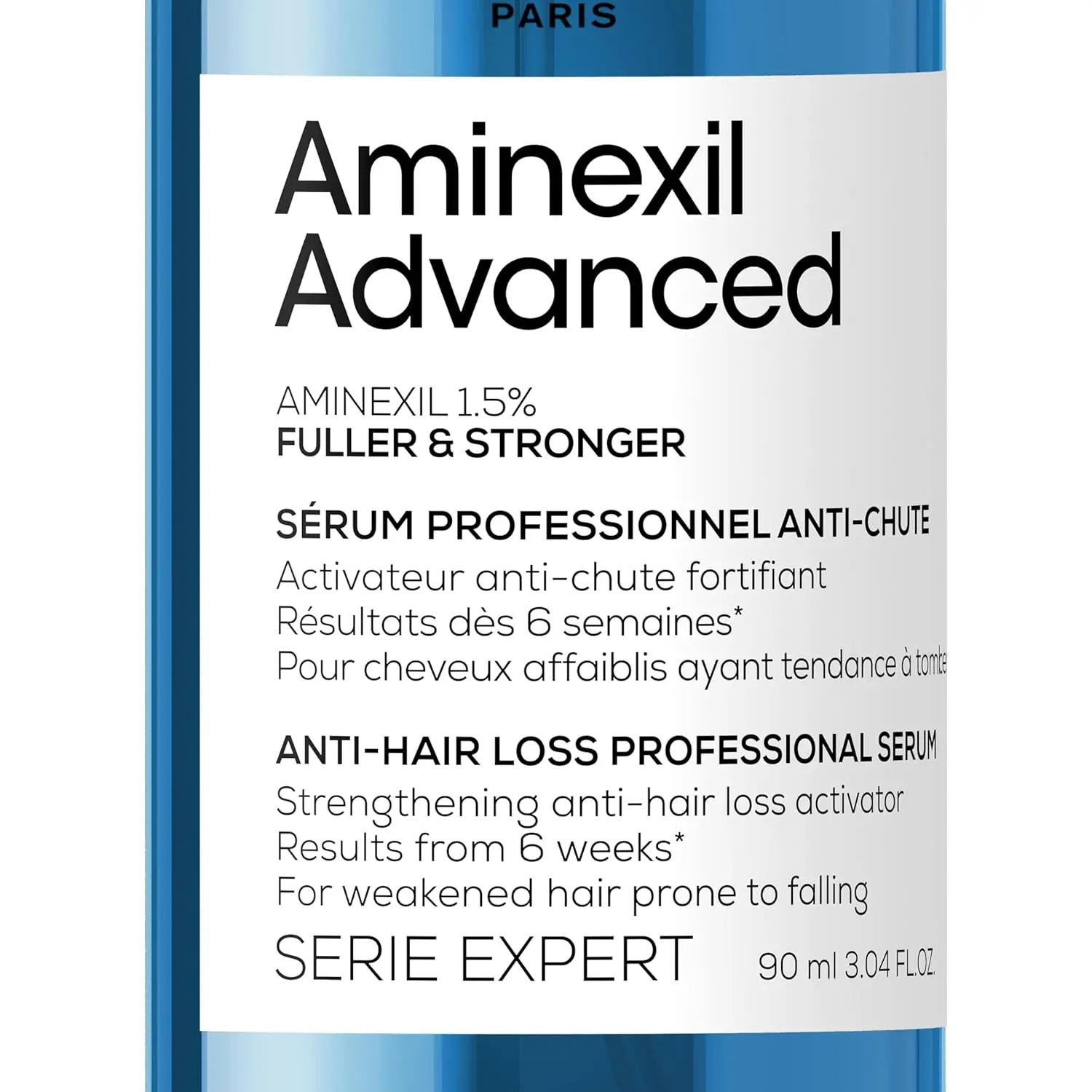 L'Oréal Professionnel Aminexil Advanced serum helps reduce hair loss and strengthens weakened hair prone to falling, thanks to its concentrated 1.5% Aminexil formula.