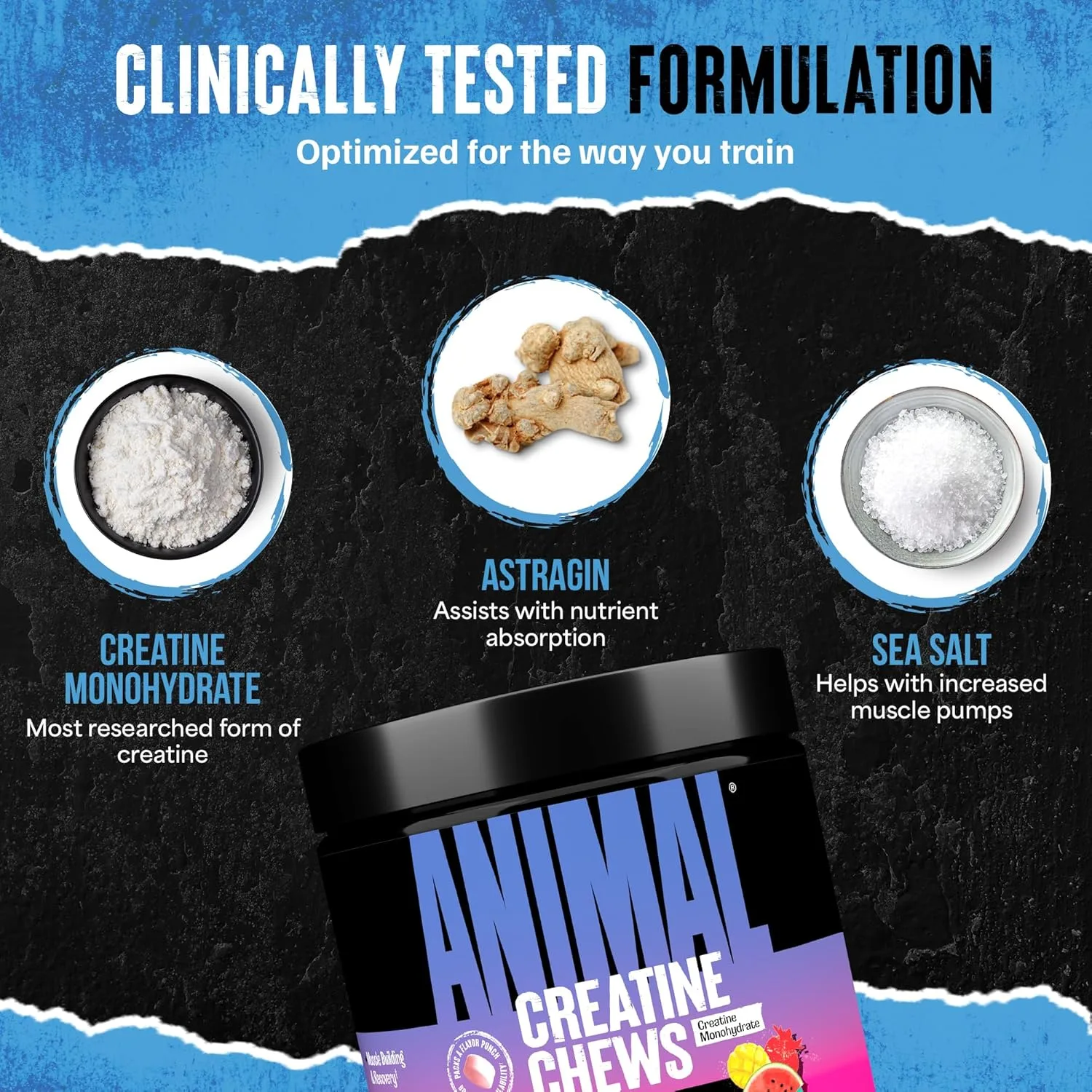 Animal Creatine Chews - Enhanced Absorption, Fruit Punch - Image 5
