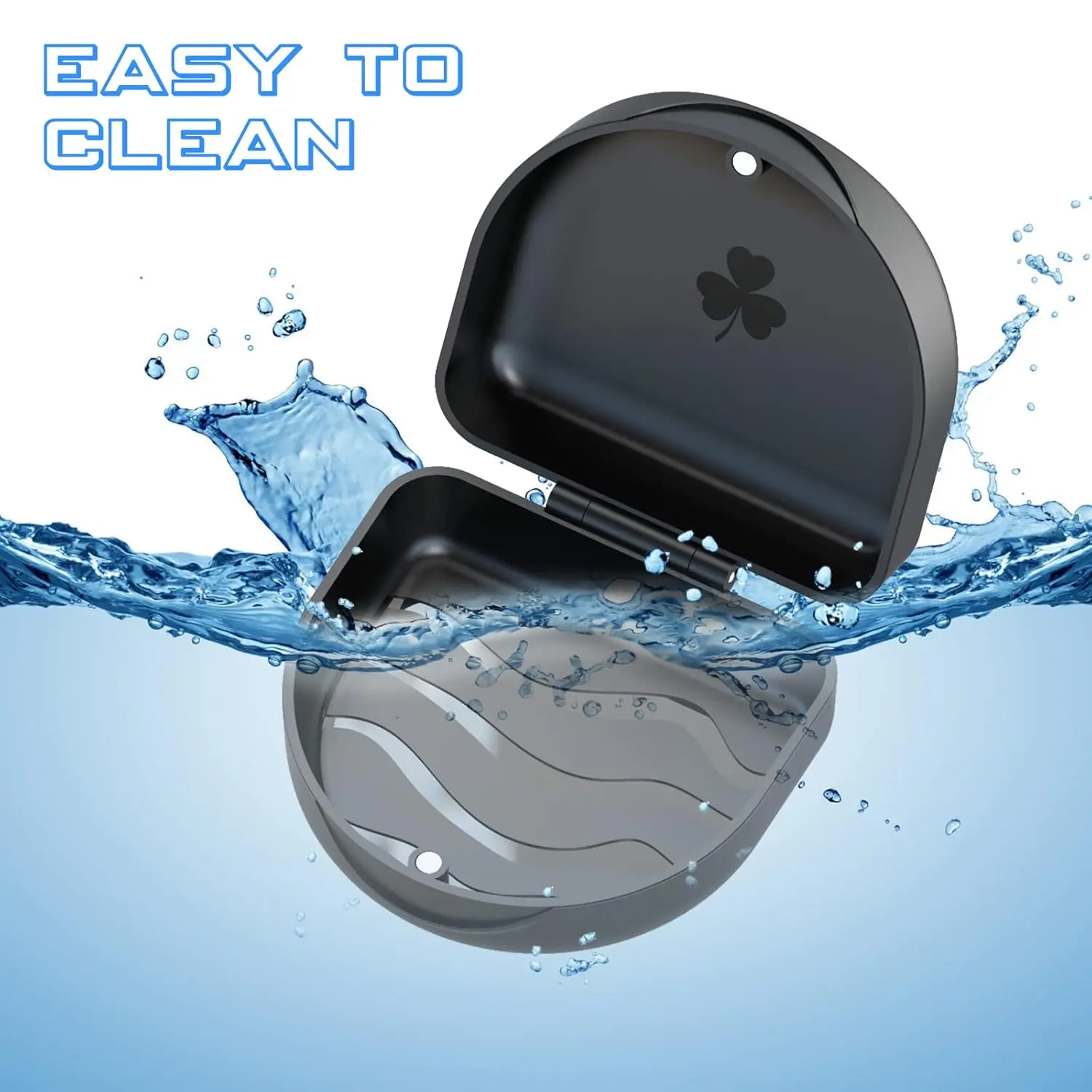 Black ARGOMAX aligner case protects your Invisalign aligners or retainers in a safe, hygienic, and secure orthodontic box.