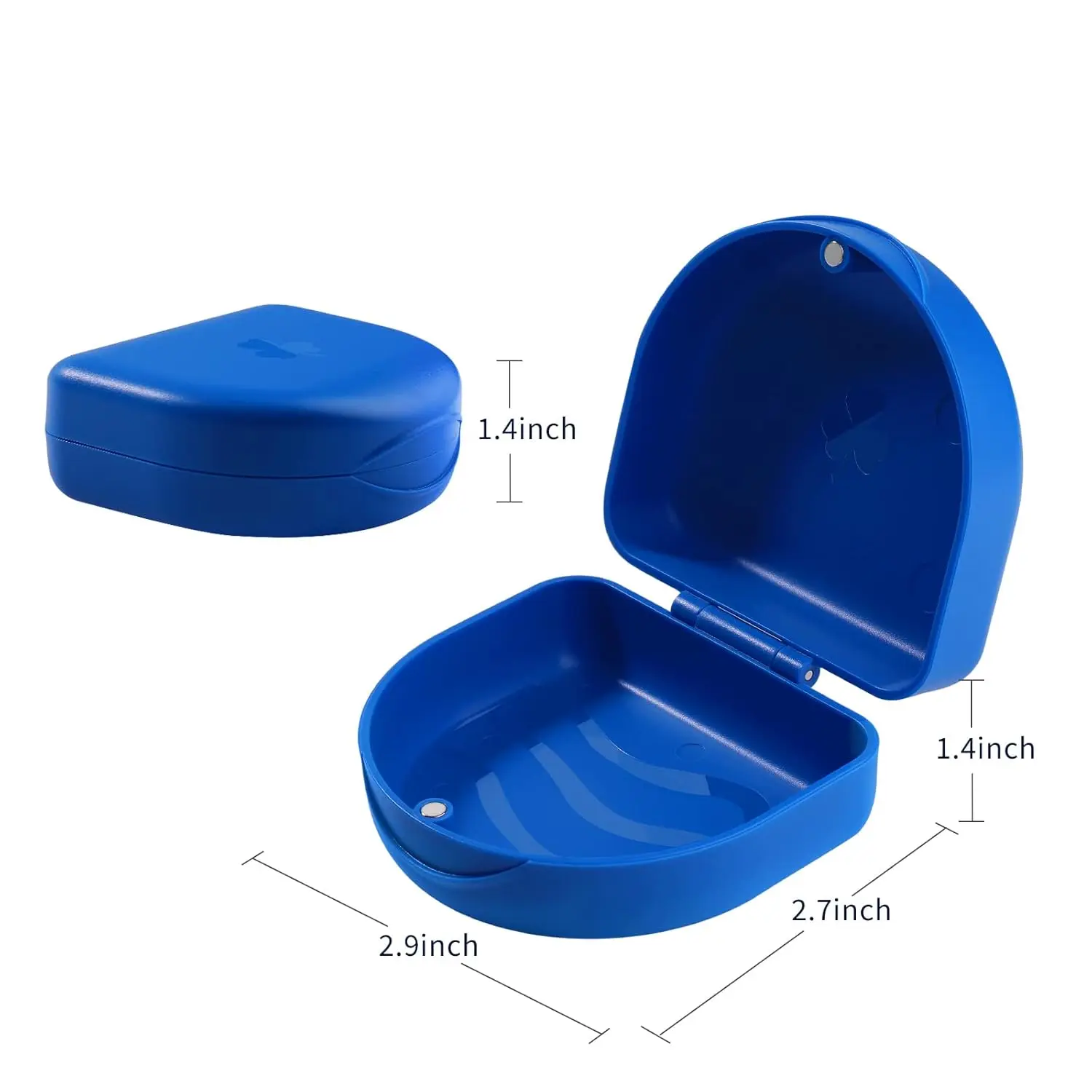 The blue ARGOMAX aligner case provides a safe and hygienic space for storing Invisalign aligners and retainers, made from durable, food-grade thermoplastic material.