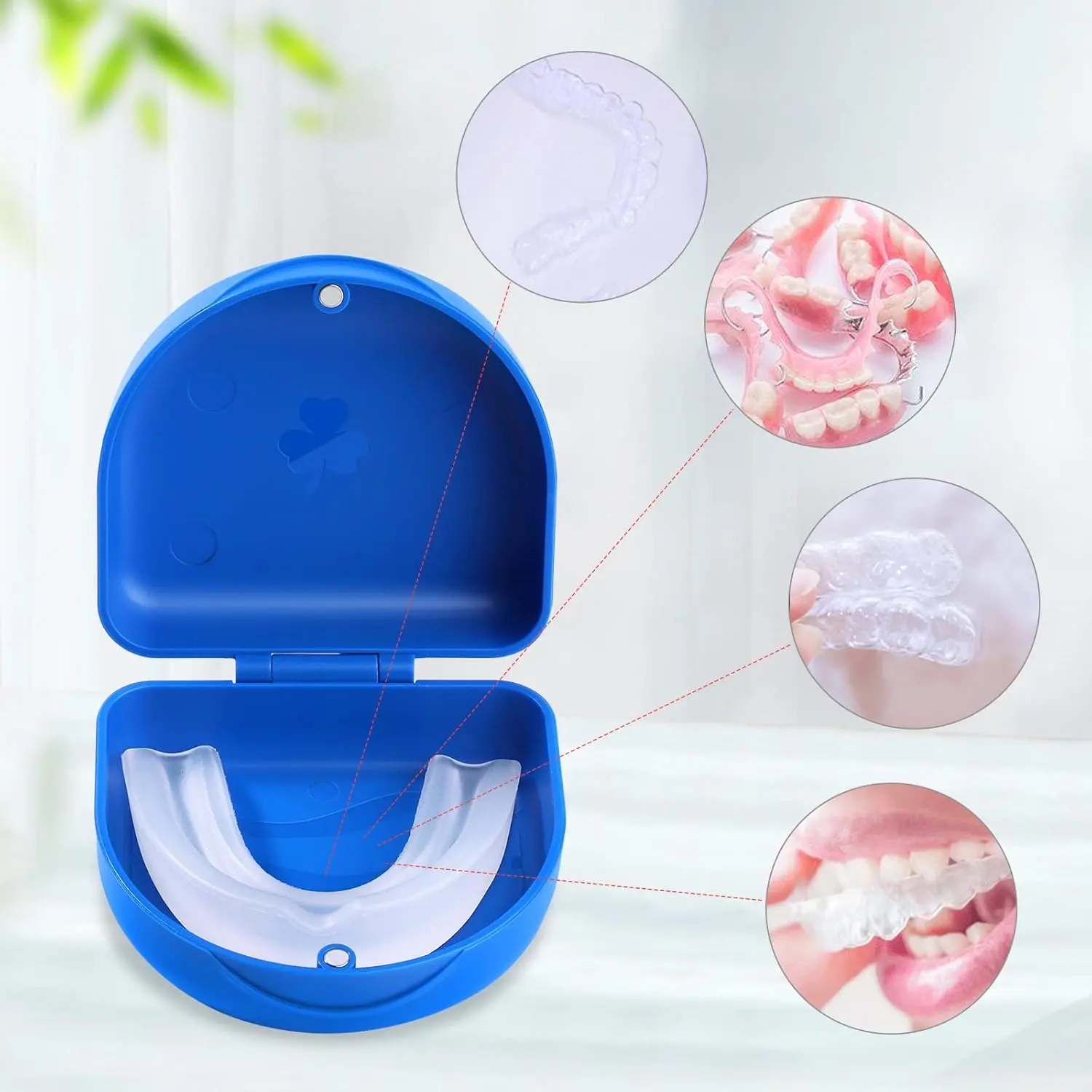 The blue ARGOMAX aligner case provides a safe and hygienic space for storing Invisalign aligners and retainers, made from durable, food-grade thermoplastic material.