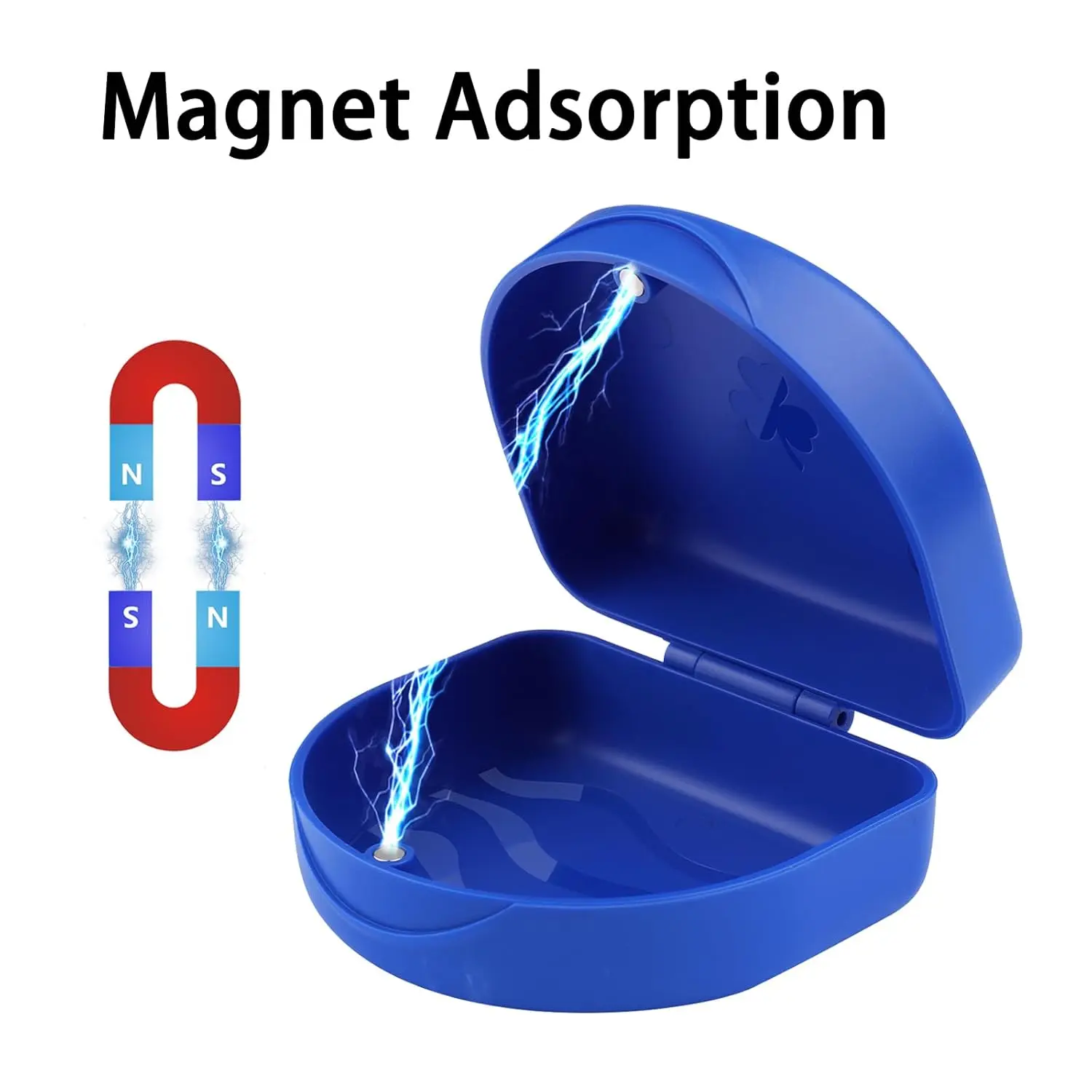 The blue ARGOMAX aligner case provides a safe and hygienic space for storing Invisalign aligners and retainers, made from durable, food-grade thermoplastic material.