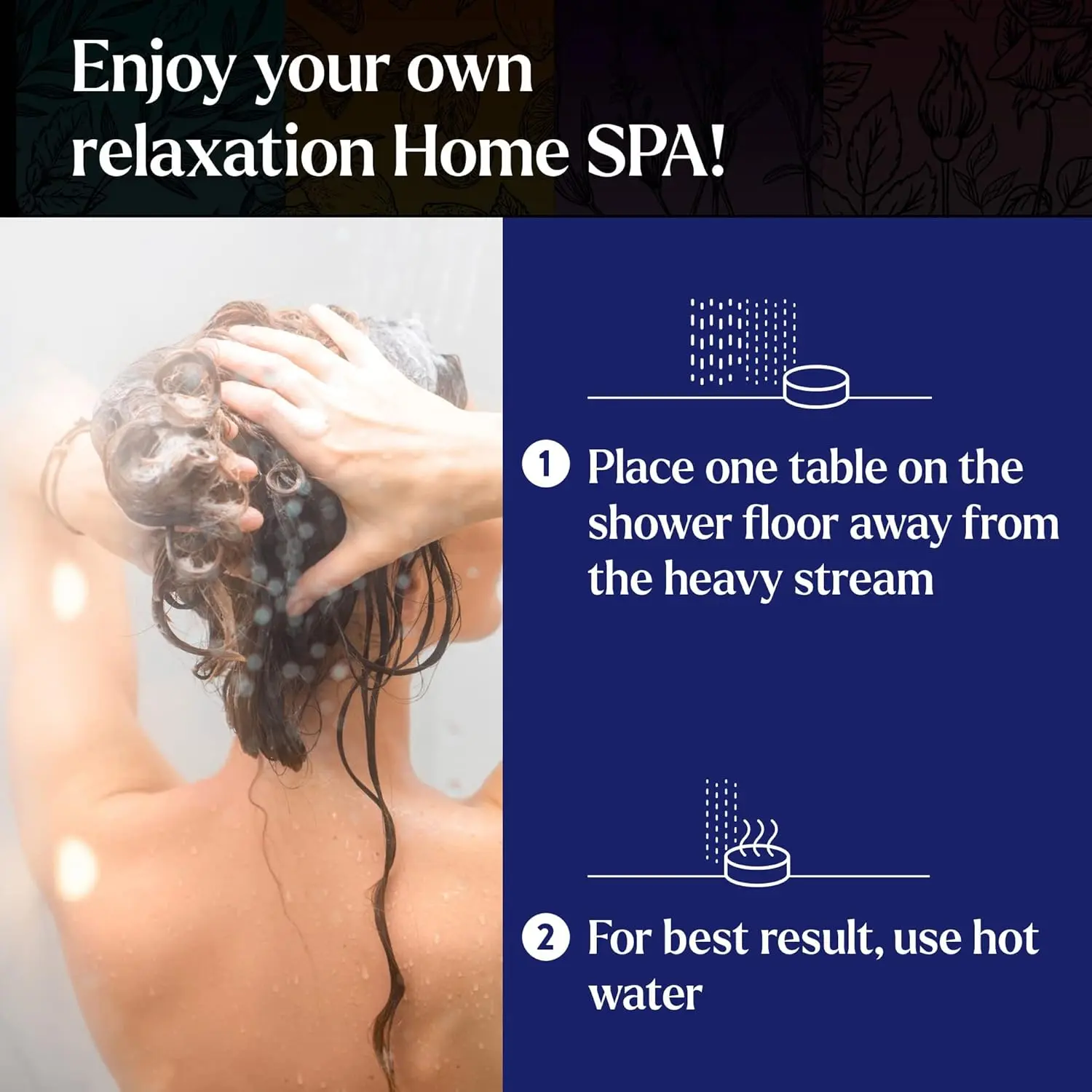 Enjoy a spa-like experience with these lavender aromatherapy shower steamers that release a calming, plant-based essential oil fragrance to create a relaxing and peaceful self-care ritual.