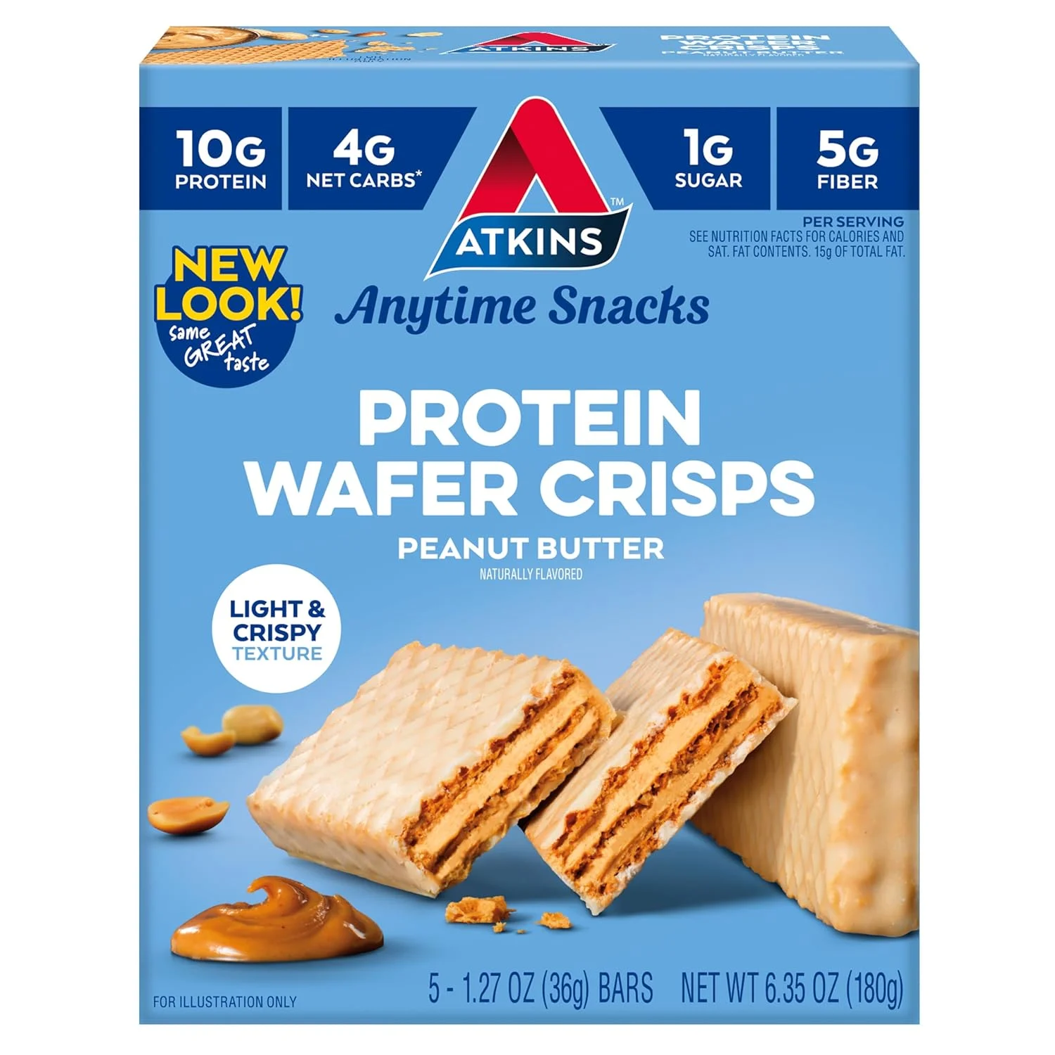 Atkins Peanut Butter Wafer - Keto, Low Carb, High Protein