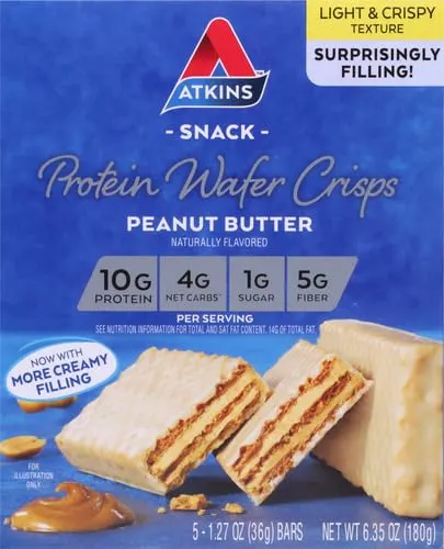 Atkins Peanut Butter Wafer - Keto, Low Carb, High Protein - Image 2