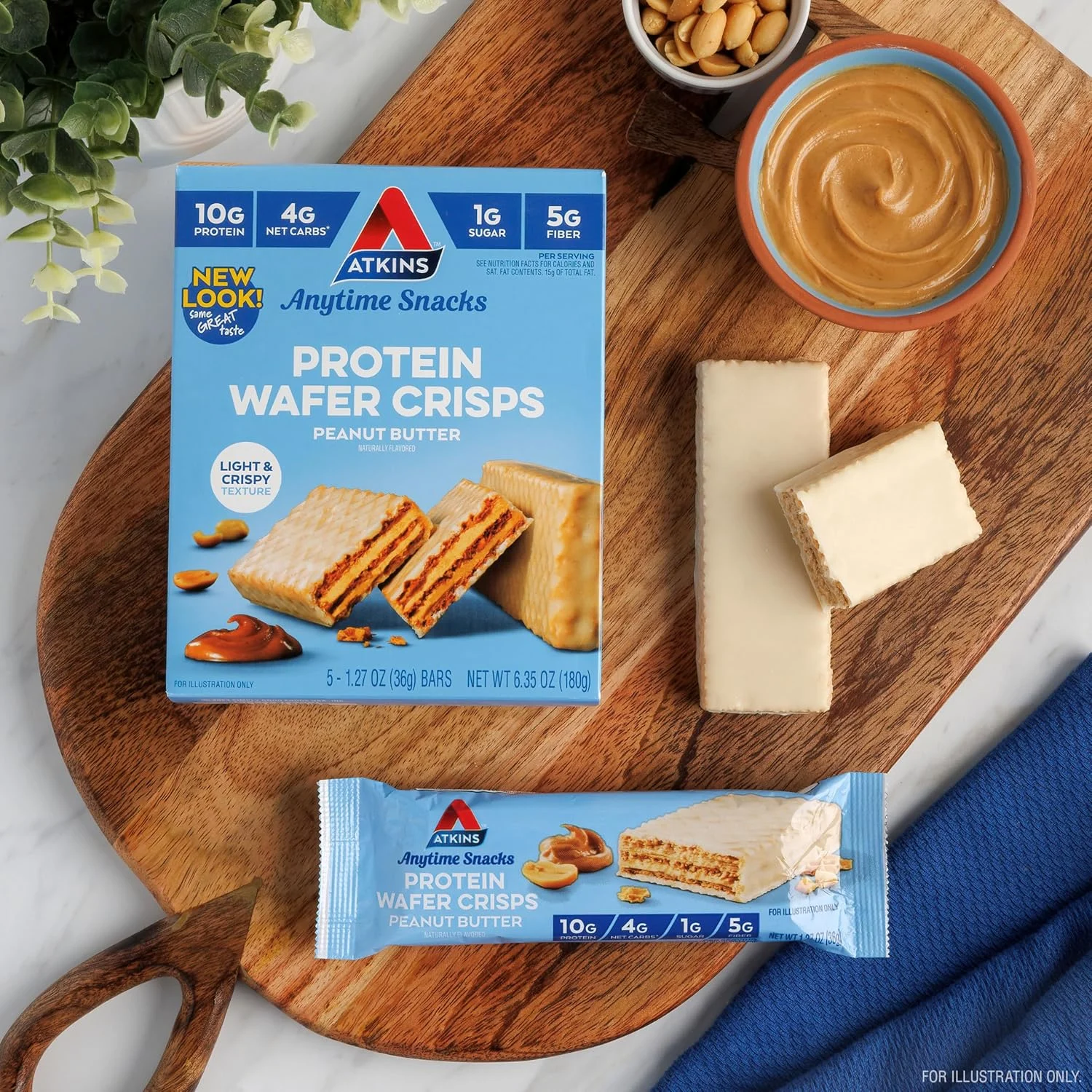 Atkins Peanut Butter Wafer - Keto, Low Carb, High Protein - Image 6