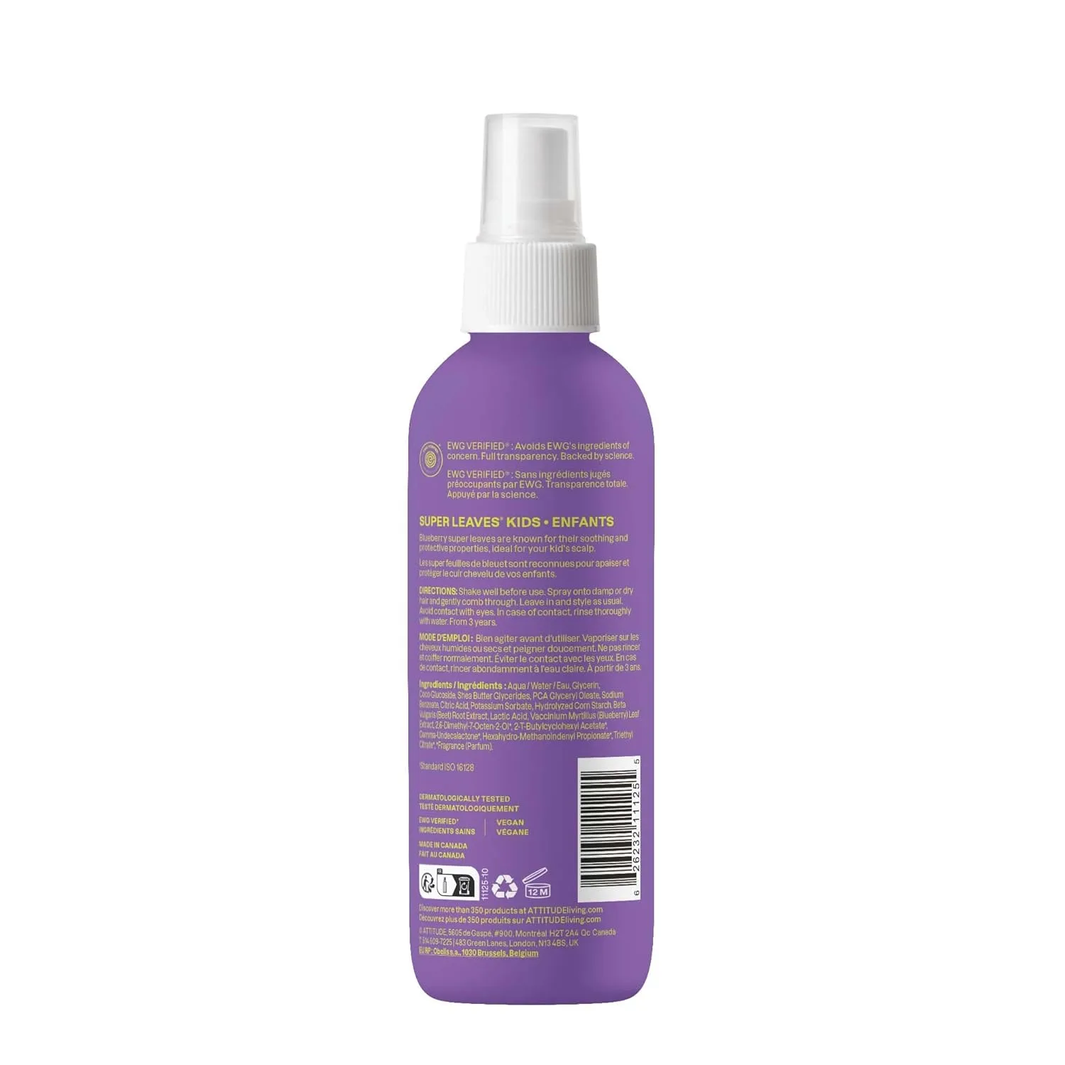 ATTITUDE Natural Kids Hair Detangler - Pear & Vanilla - Image 6