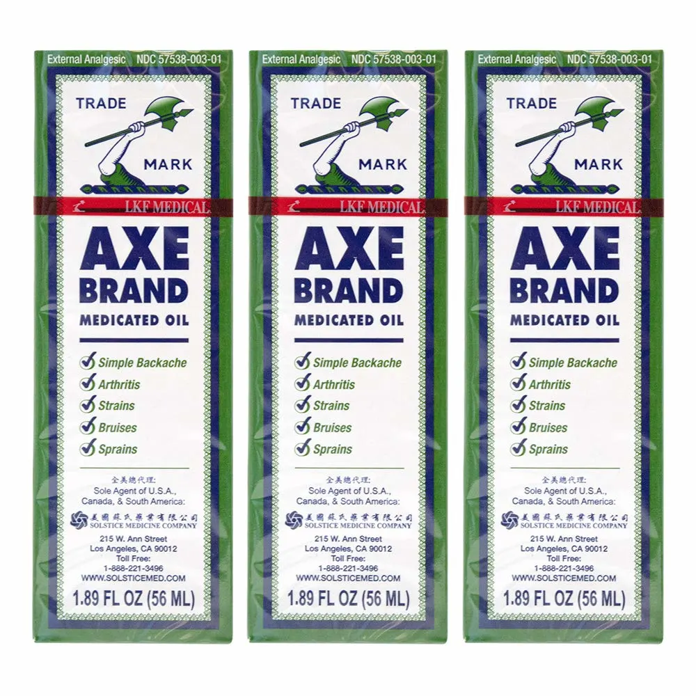 Axe Brand Medicated Oil Pain Relief - 3 Bottles