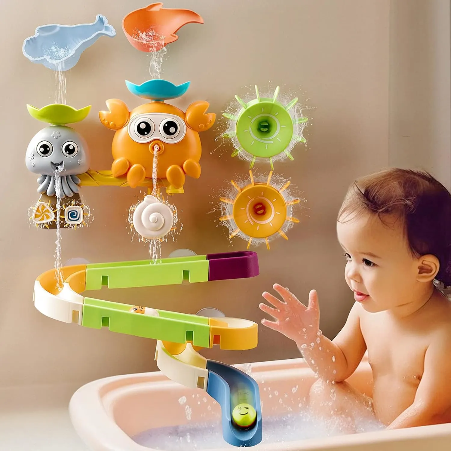 Baby Bath Toys Slide Track Bathtub Toy - Image 7