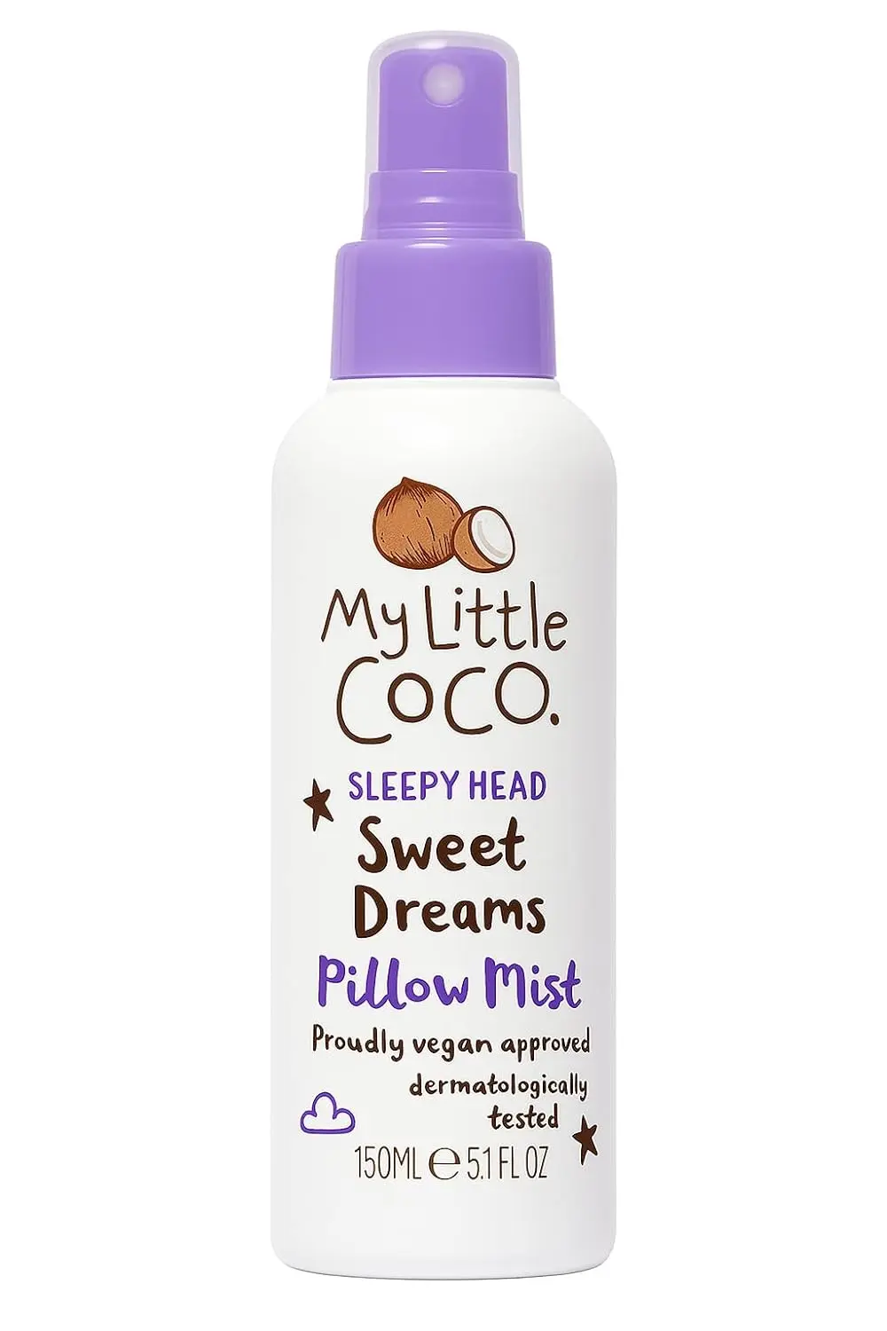 My Little Coco Sleepy Head baby bubble bath creates fluffy bubbles with organic coconut oil and a soothing lavender, chamomile, and vanilla scent to gently cleanse and nourish delicate skin.