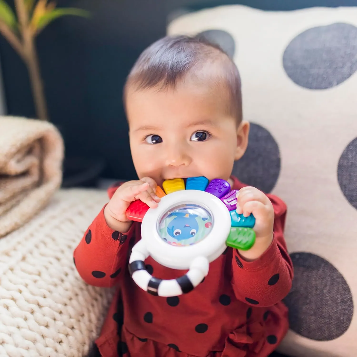 Baby Einstein Octopus Teether Rattle Sensory Toy - Image 2