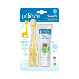 Dr. Brown's Baby Toothbrush & Toothpaste Set