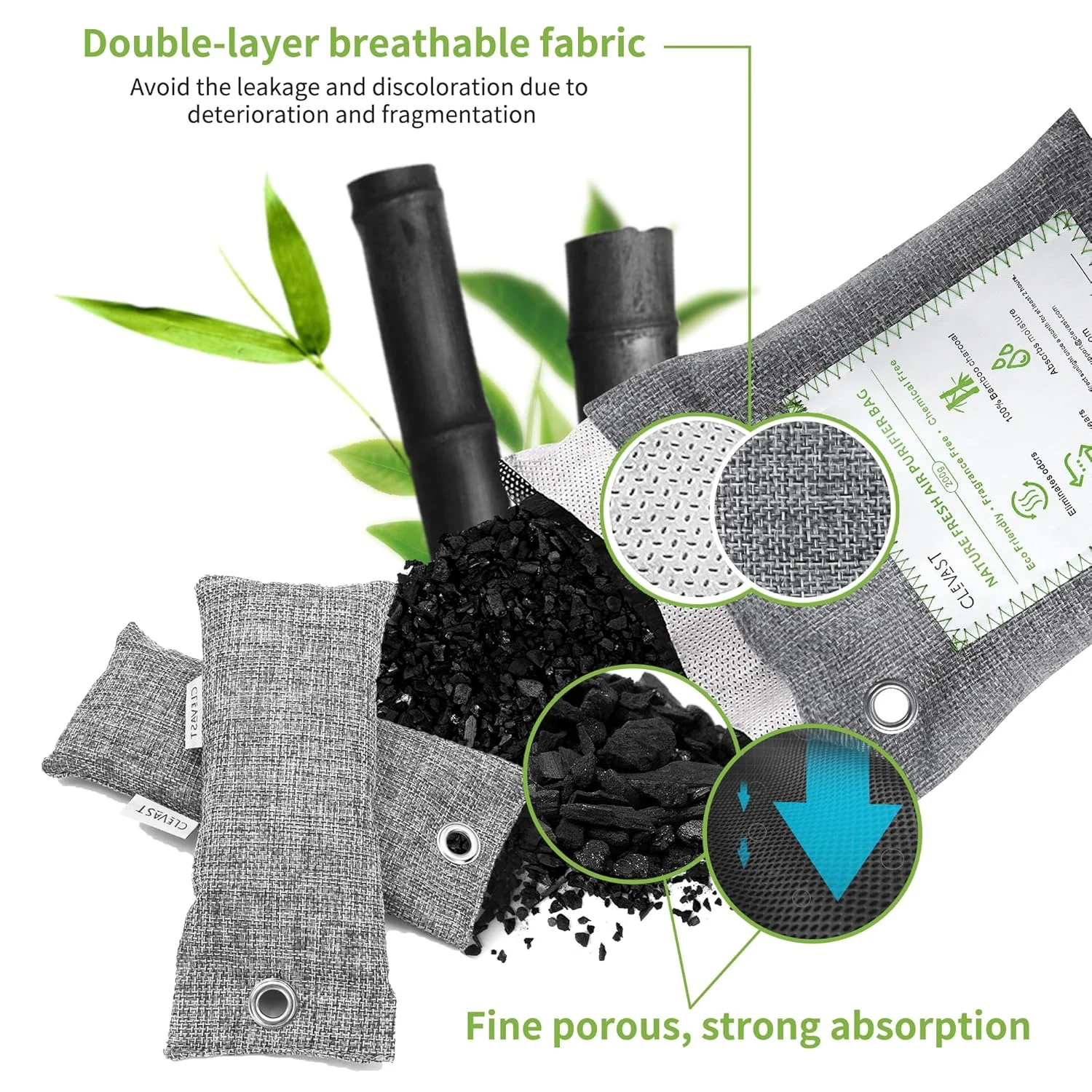 Bamboo Charcoal Air Purifying Bags Odor Absorber - Image 2