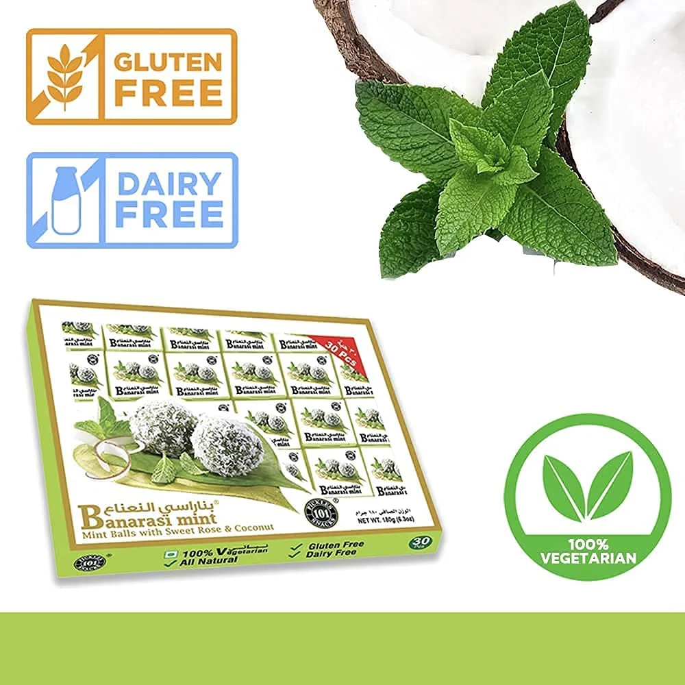 Banarasi Mint Mouth Freshener - 30 Individually Wrapped Pieces - Image 3