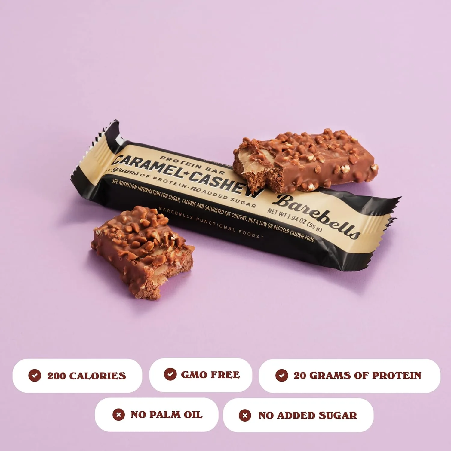 Barebells Protein Bars Caramel Cashew - 20g Protein - Image 3