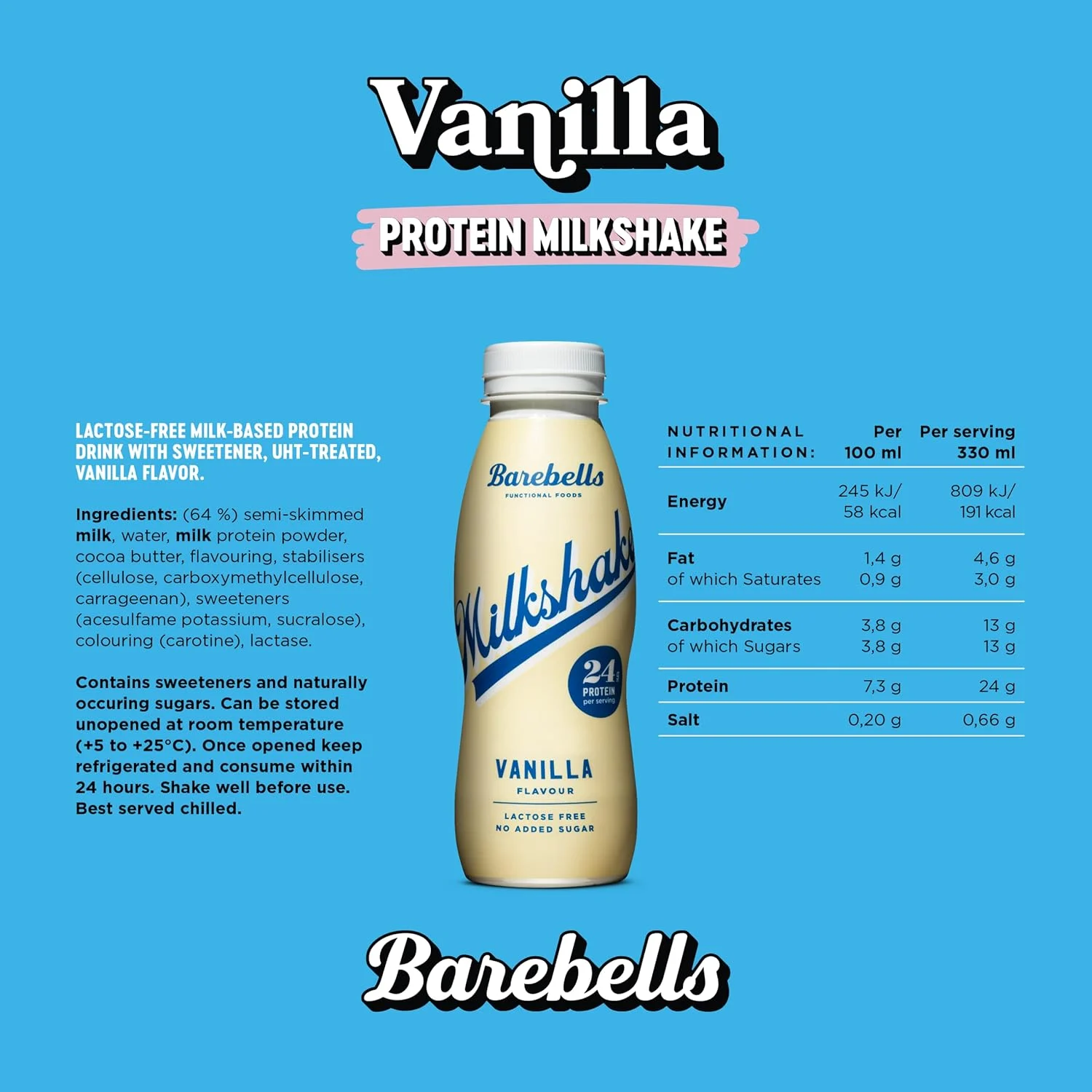 Barebells Protein Milkshake Vanilla - High Protein, No Sugar - Image 5