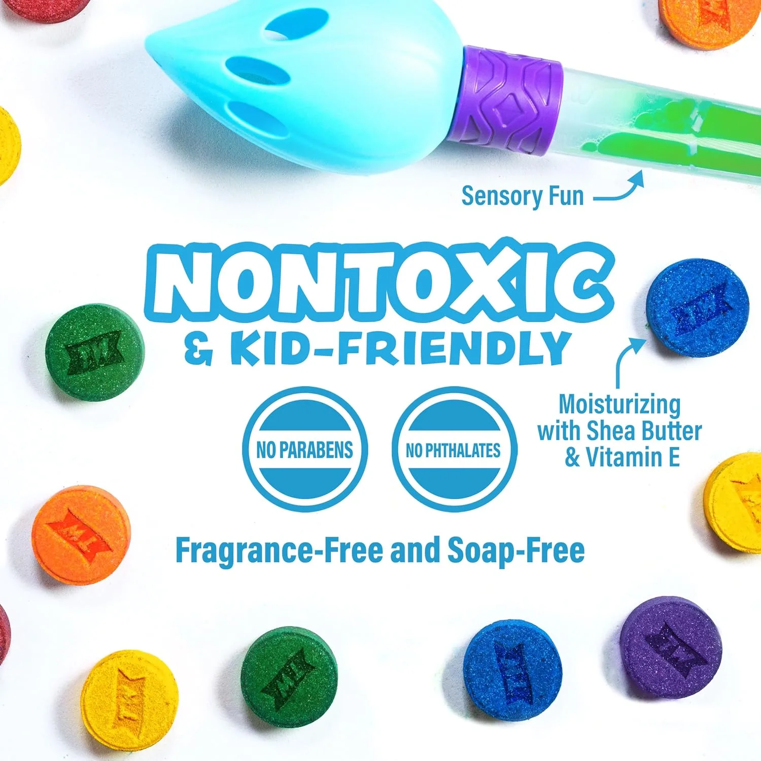 Bath Bombs with Brush for Kids - Fun, Non-Toxic Colors - Image 5