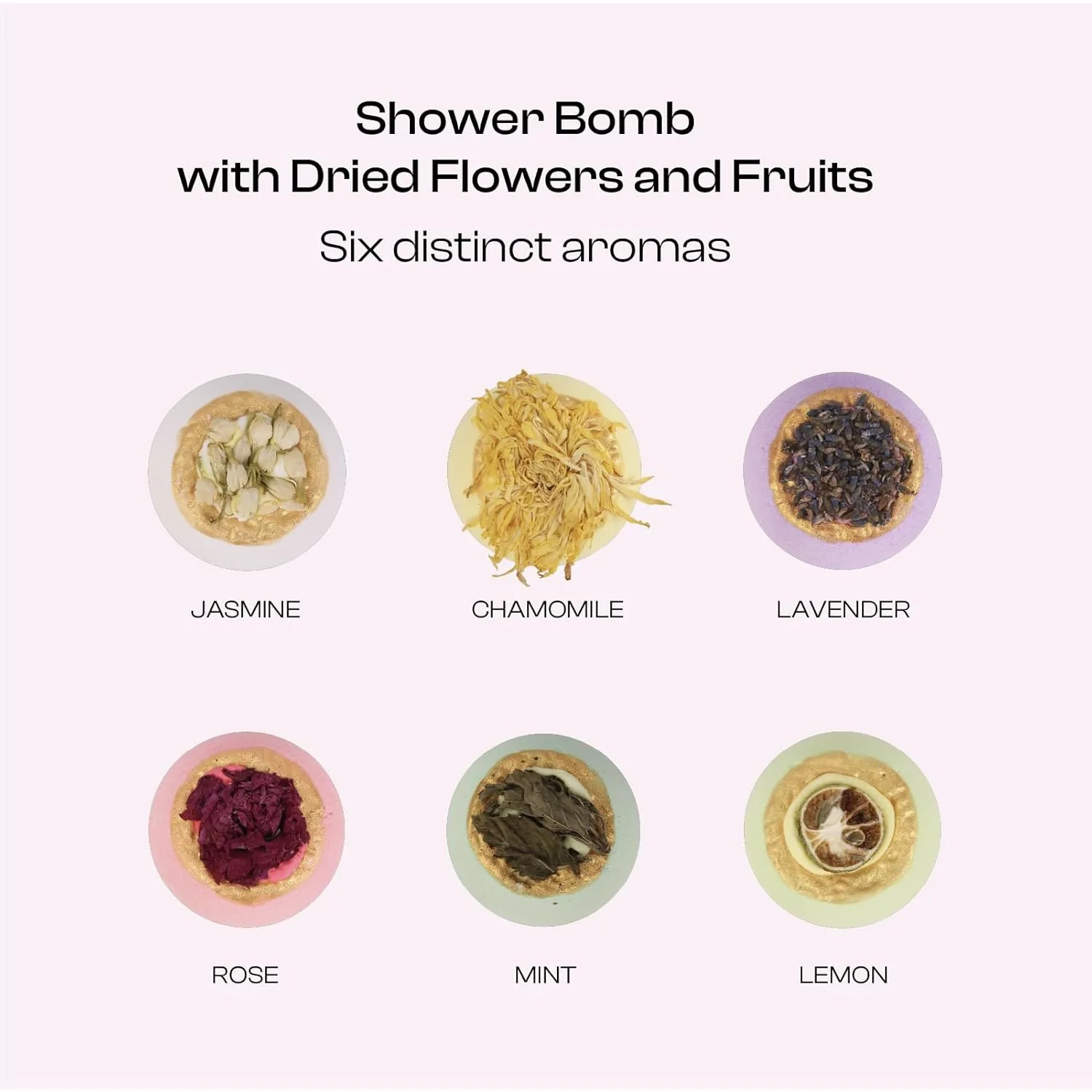 Bath Bombs Gift Set - Luxury Real Flower Fizzies - Image 2