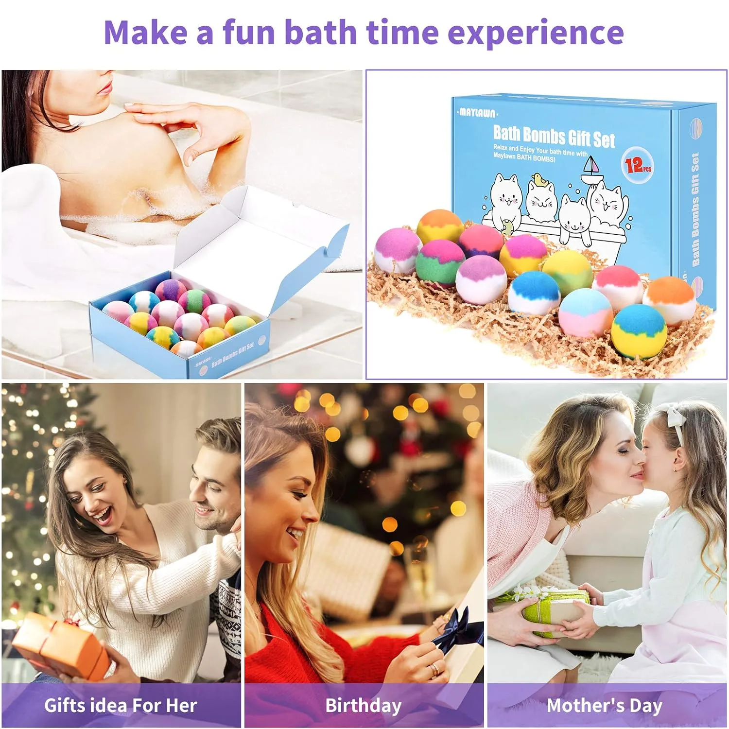 Bath Bombs Gift Set Women, 15 Aromatherapy Scents - Image 3