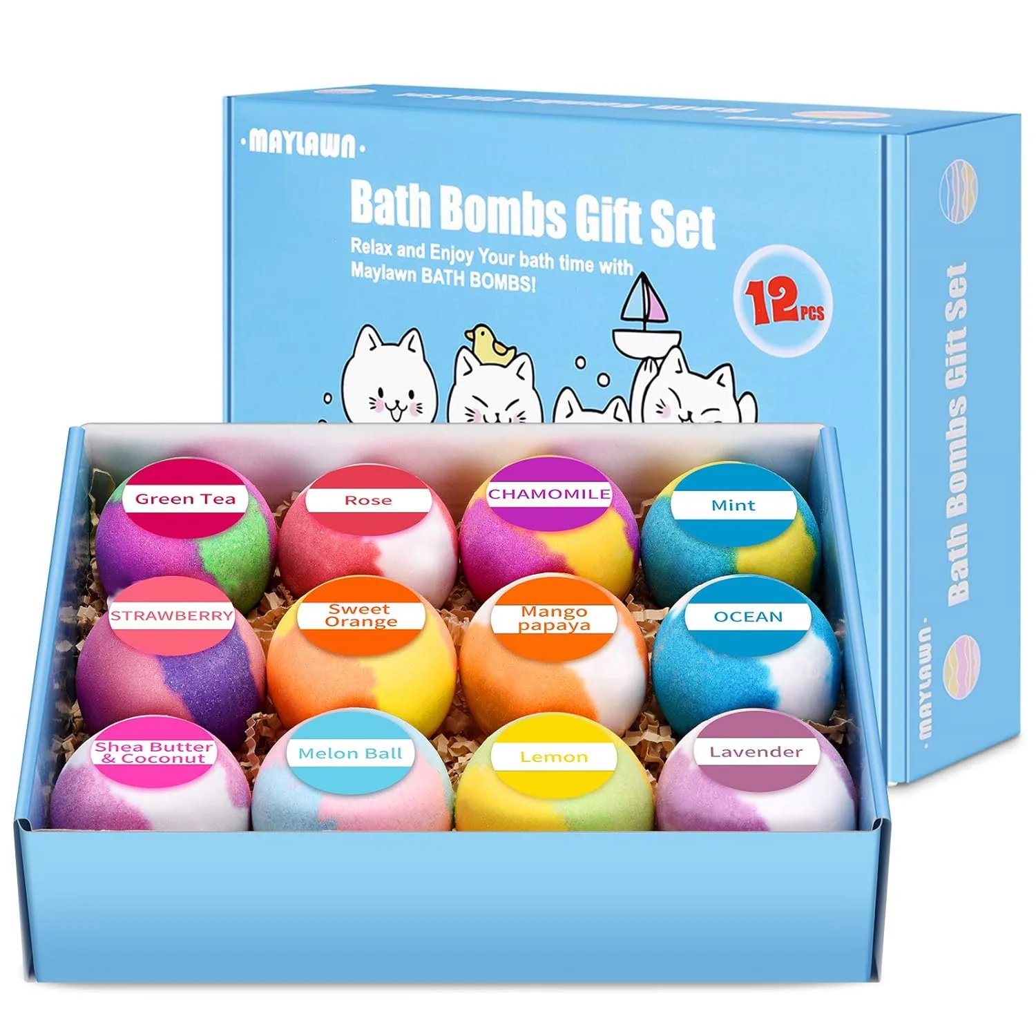 Bath Bombs Gift Set, Organic Vegan for Women & Kids - Image 6