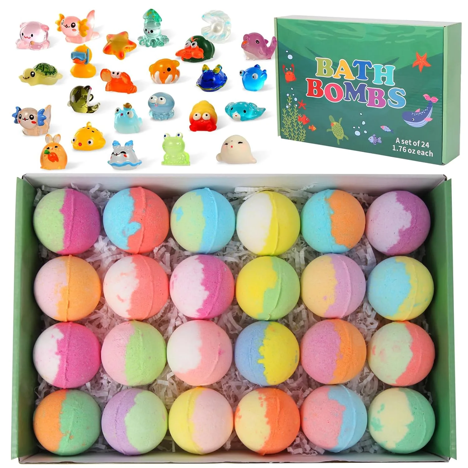 Bath Bombs for Kids with Surprise Toys, 12 Pack