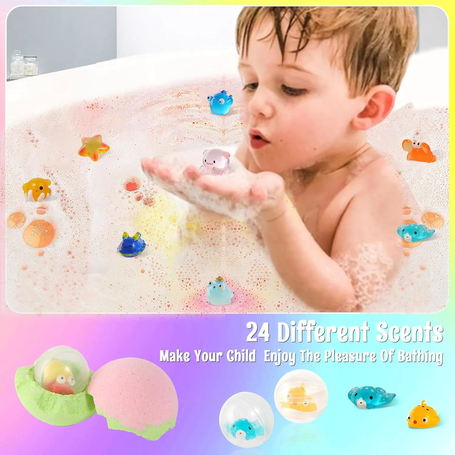 Bath Bombs for Kids with Surprise Toys, 12 Pack - Image 2