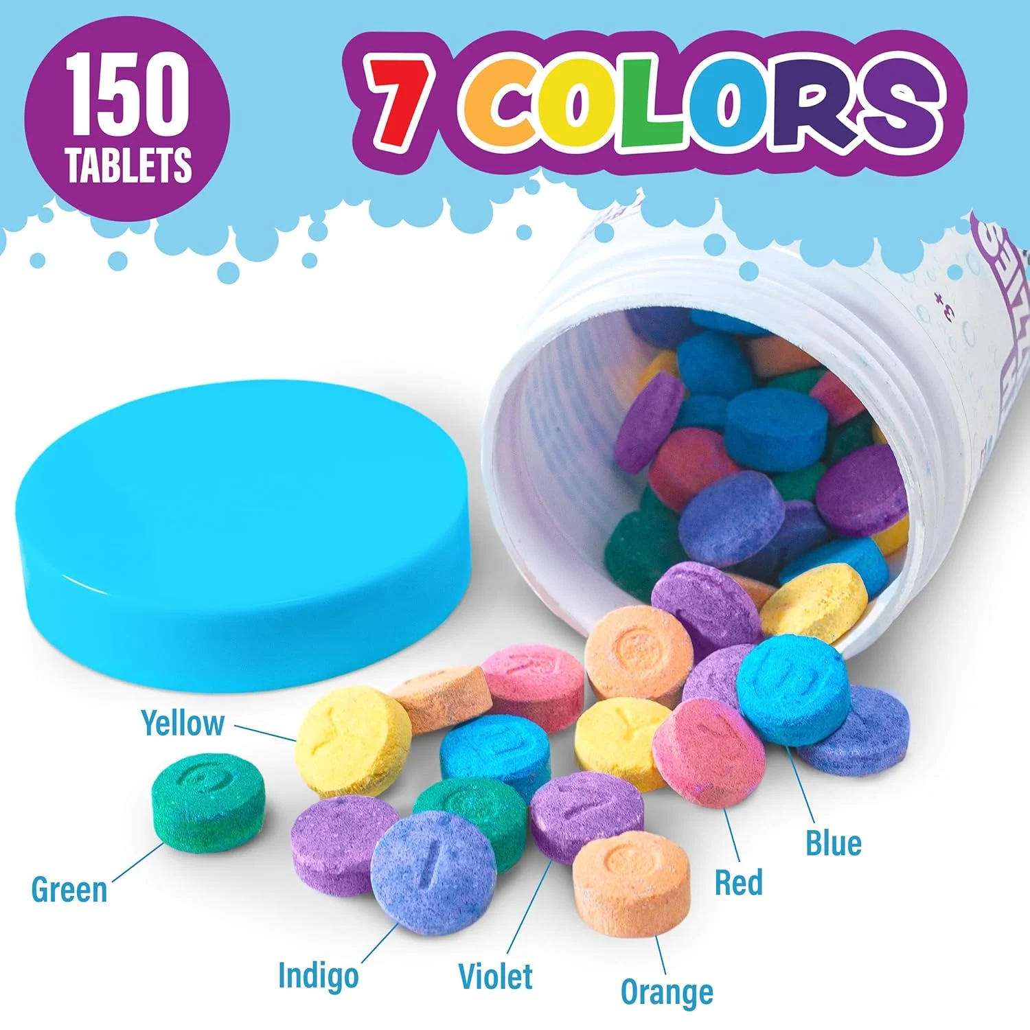 Bath Color Fizzies Kids - 150 Count - Image 2