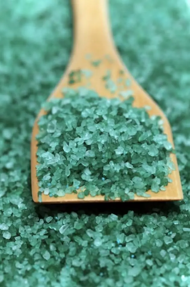 MEDSPA bath salts with lavender essential oil and rose petals provide natural relief from muscle aches and pains, perfect for a relaxing spa experience at home.