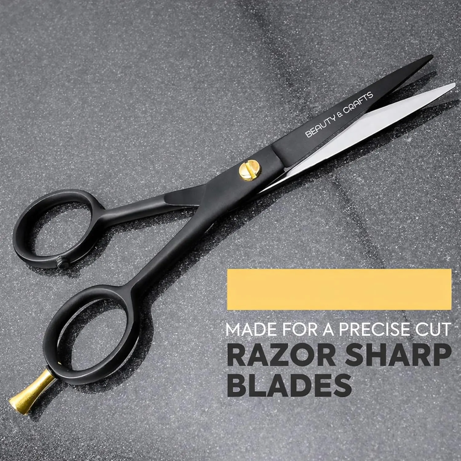 This beard and mustache grooming kit features premium German steel scissors, two combs, and a travel pouch for precise facial hair trimming and styling.