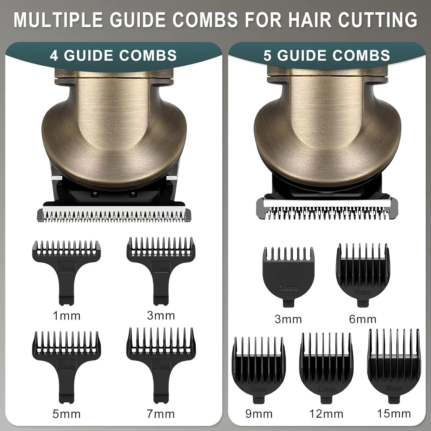 This Hatteker 8-in-1 grooming kit includes a beard trimmer, hair clipper with guide combs, T-blade trimmer, and other attachments for nose, ear, body, and face grooming for men.