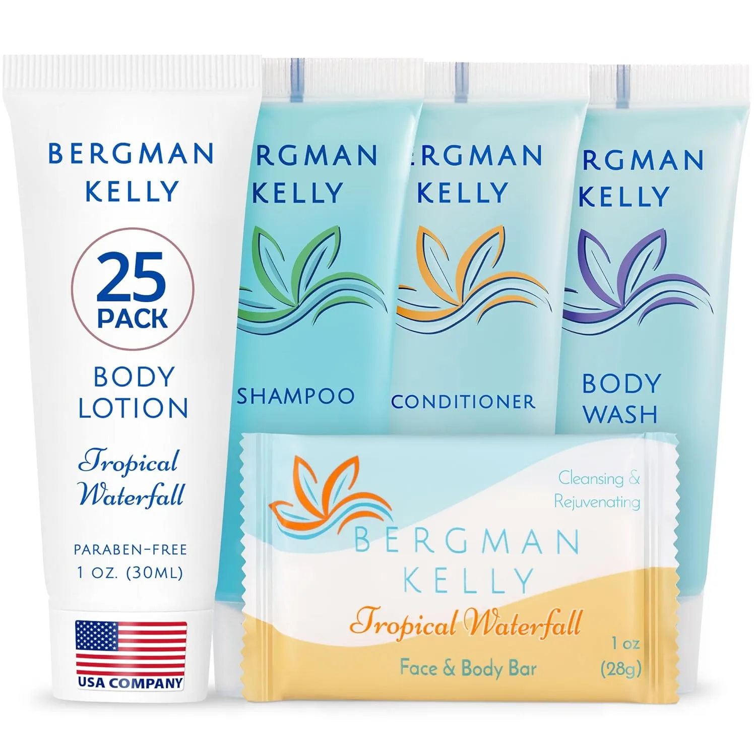 BERGMAN KELLY Hotel Amenities Set - 125 pc Travel Toiletries