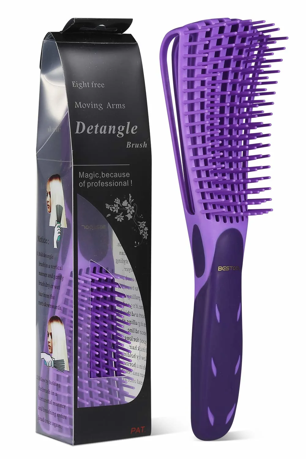 BESTOOL Detangling Brush for Natural Black Curly Hair