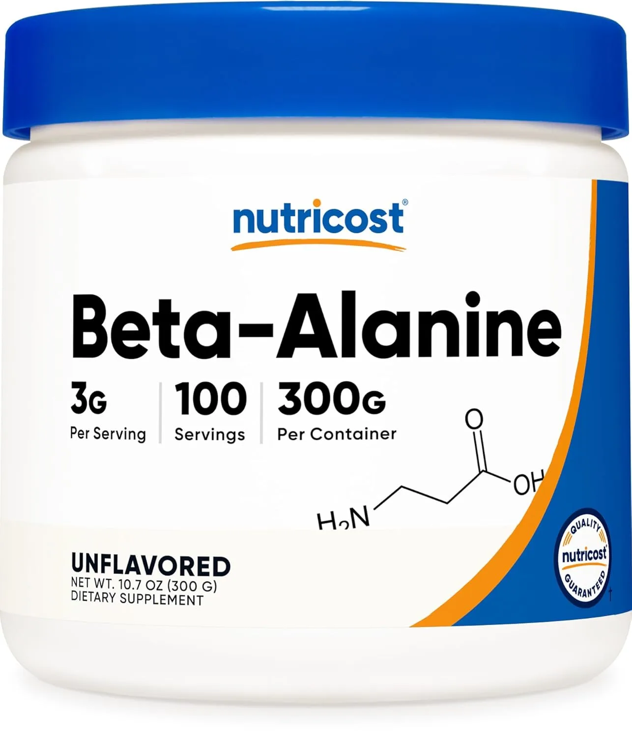 Nutricost Beta Alanine Powder - 300 Grams, 3g Per Serving