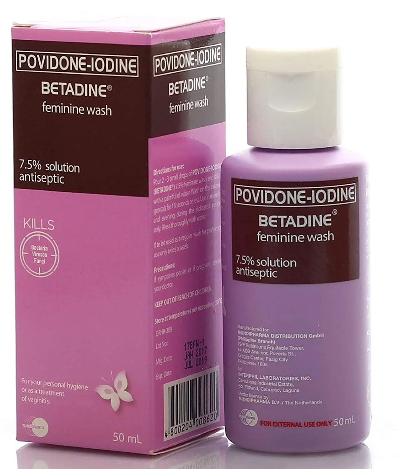 Betadine Feminine Wash - Antiseptic, Itch Relief