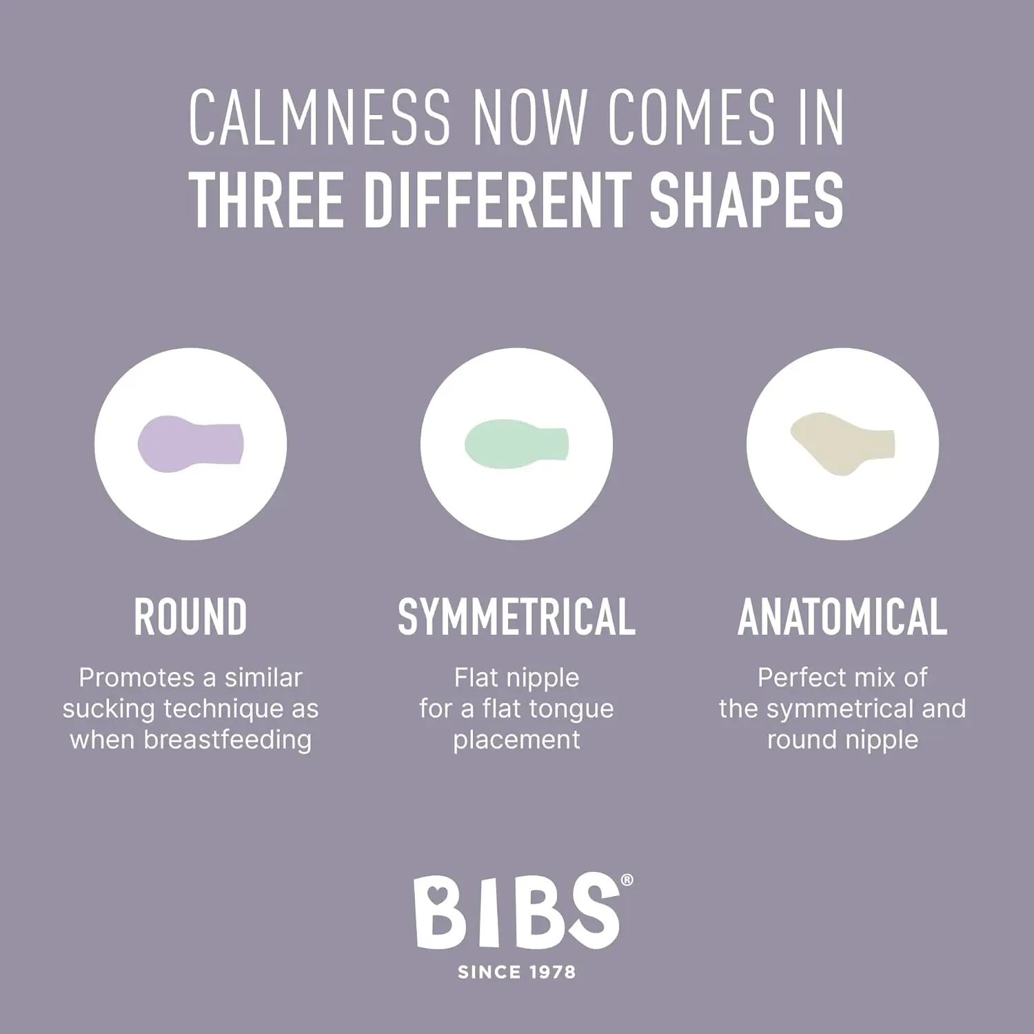 This Bibs baby pacifier try-it box contains four BPA-free pacifiers in ivory, featuring natural rubber and silicone nipples designed for sensitive mouths and babies up to 6 months old.