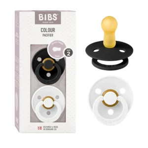 BIBS Colour Pacifier - BPA Free Soother, Black/White