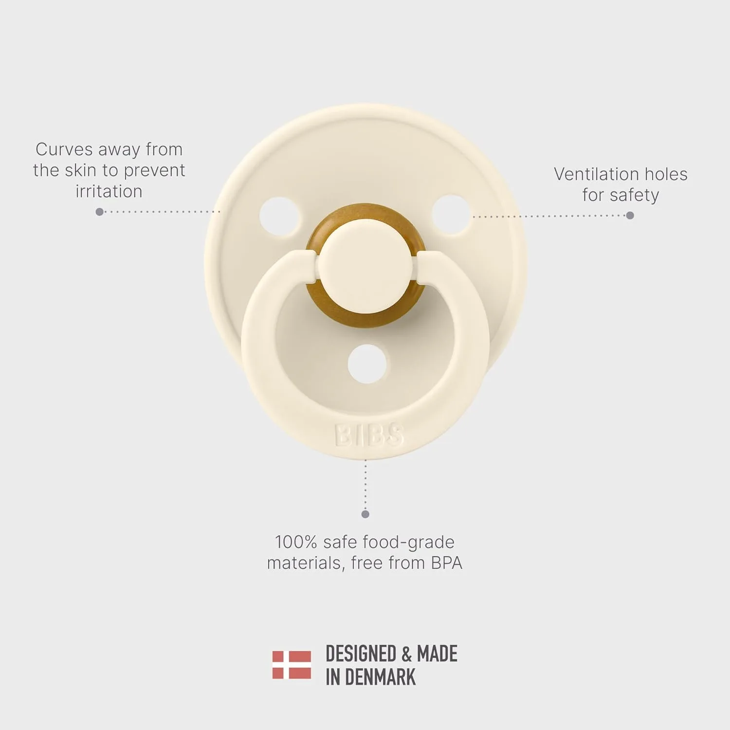 BIBS Colour Pacifier - BPA Free Soother, Black/White - Image 4