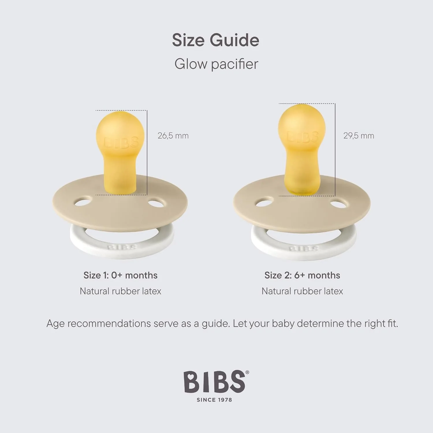 Bibs Glow Pacifier 6-18M - Night Soother 2pk - Image 2