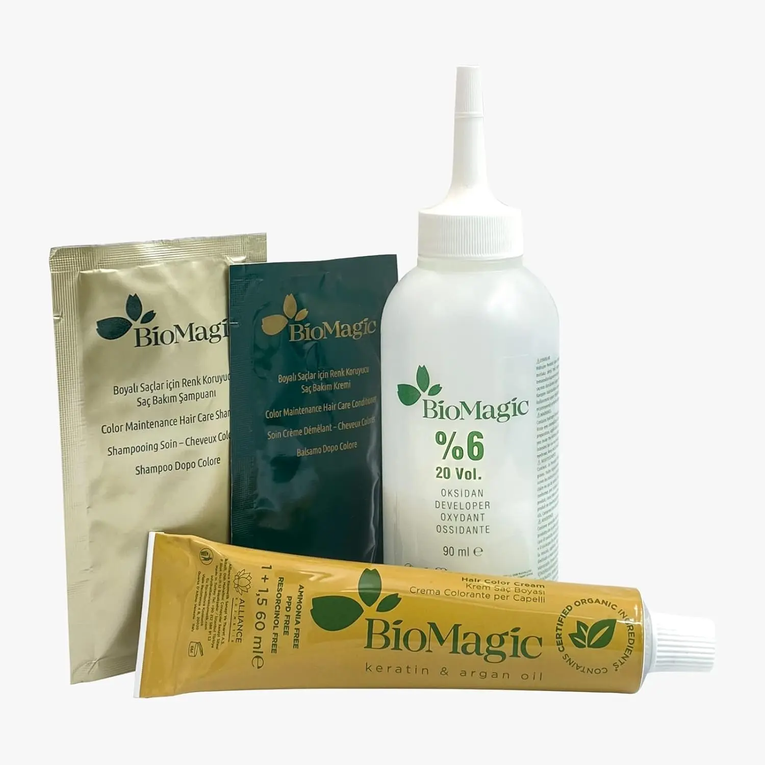 Biomagic Mocha hair color offers gentle and effective hair coloring with hygienic packaging, refer to the box for usage.