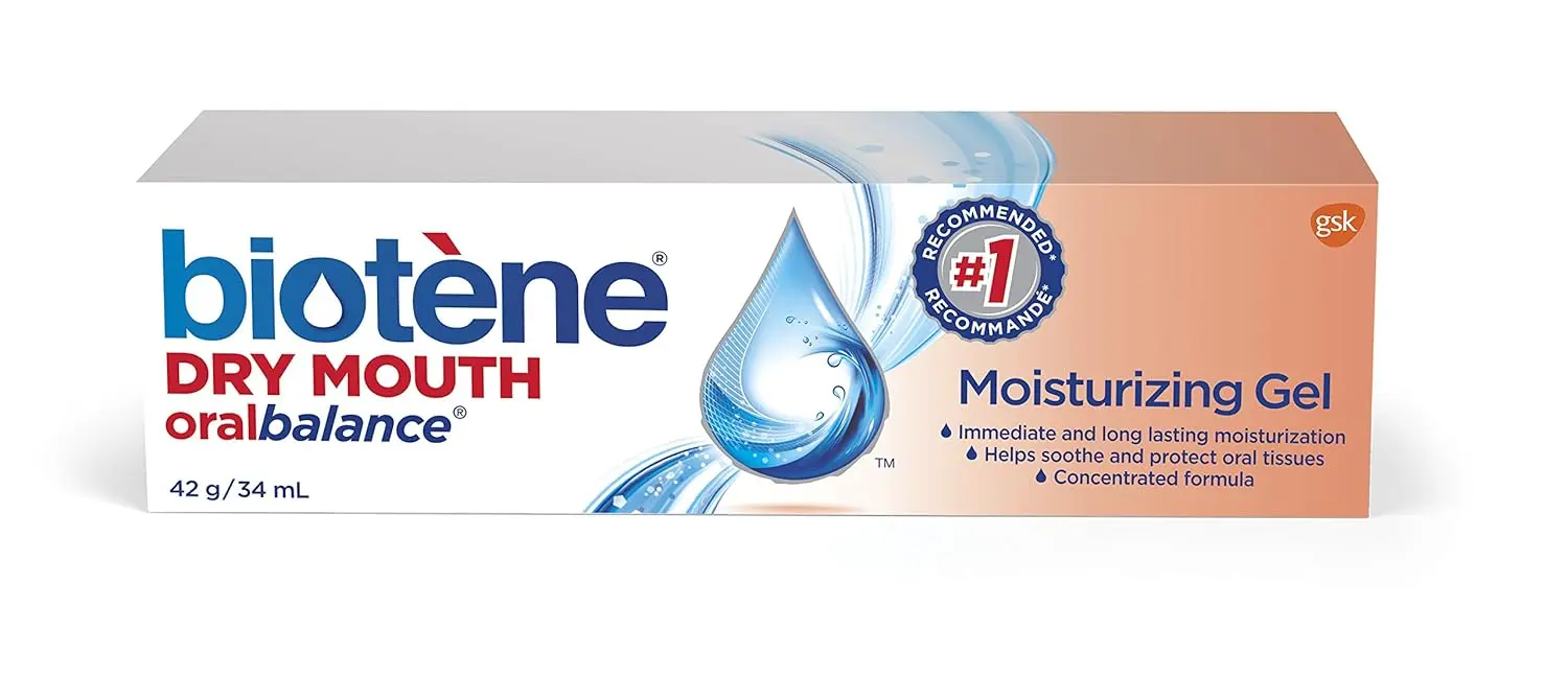 biotène Dry Mouth Oralbalance Moisturizing Gel designed for long-lasting dry mouth relief, assures durability and comes in good packaging.