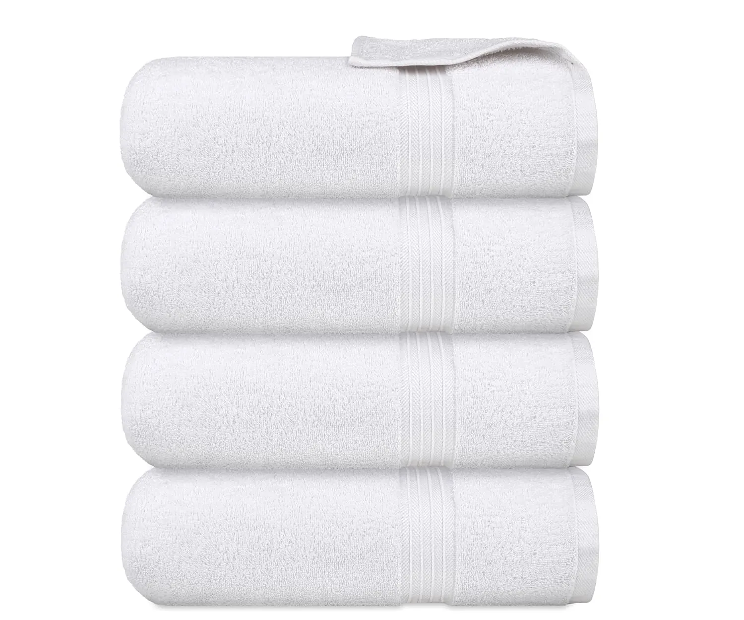 Bliss Casa Bath Towels - 4 Pack Combed Cotton - Image 5