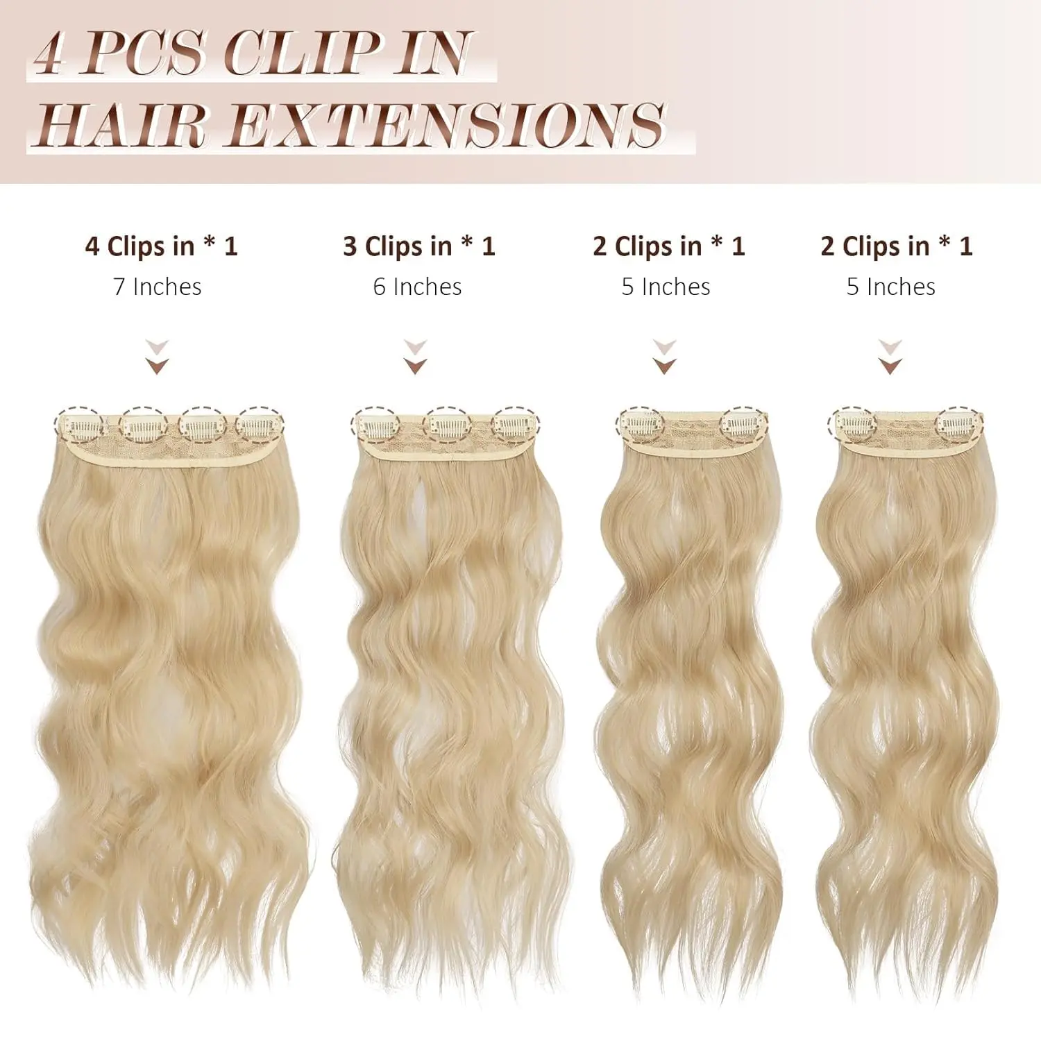 This long wavy blonde wig for women features a middle part and natural look, made with high-temperature synthetic hair for comfortable, all-day wear and versatile styling.